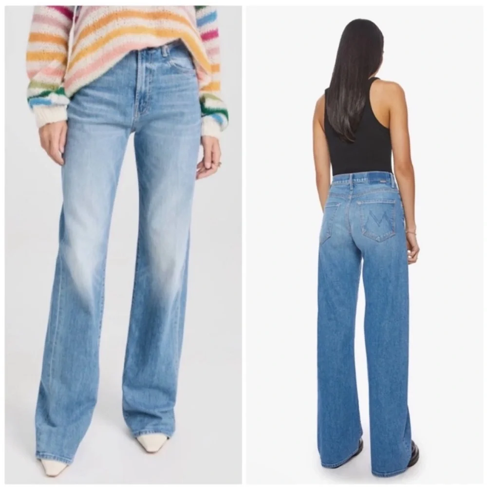 NEW Mother Superior The Lasso heel wide leg jeans - Picture 1 of 13